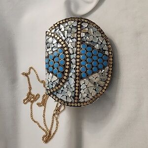NIB Ramla Handmade Mosaic Clutch/Crossbody Bag